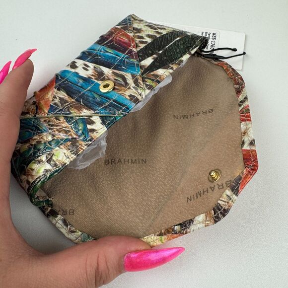 Brahmin Eyeglass Case in Botanica Melbourne Croc Embossed Genuine Leather NEW - Picture 5 of 10